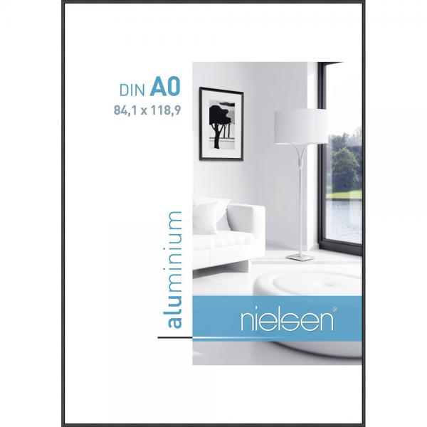 Alu Bilderrahmen Classic 84,1x118,9 cm (A0) | Schwarz matt | Normalglas