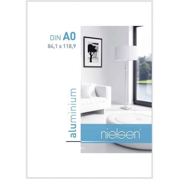 Alu Bilderrahmen Classic 84,1x118,9 cm (A0) | Weiß glanz | Normalglas
