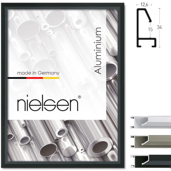 Alu Bilderrahmen Profil 53 21x29,7 cm (A4) | Silber matt | Normalglas