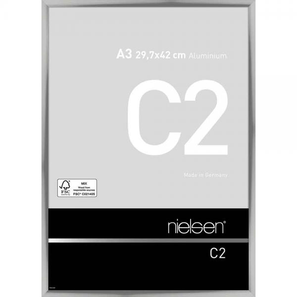 Alu Bilderrahmen C2 29,7x42 cm (A3) | Silber glanz | Normalglas
