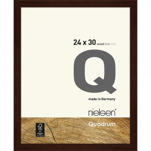Holz Bilderrahmen Quadrum 24x30 cm | Wenge | Normalglas