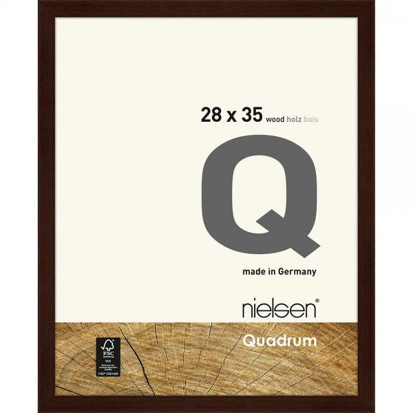 Holz Bilderrahmen Quadrum 28x35 cm | Wenge | Normalglas