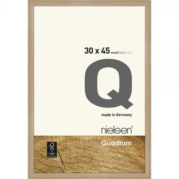 Holz Bilderrahmen Quadrum 30x45 cm | Eiche Natur | Normalglas