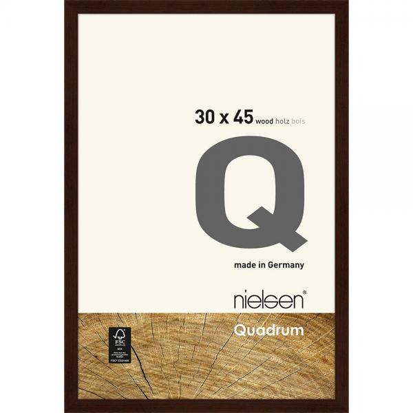 Holz Bilderrahmen Quadrum 30x45 cm | Wenge | Normalglas
