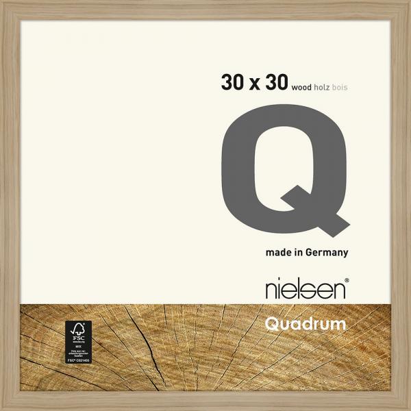 Holz Bilderrahmen Quadrum 30x30 cm | Eiche Natur | Normalglas