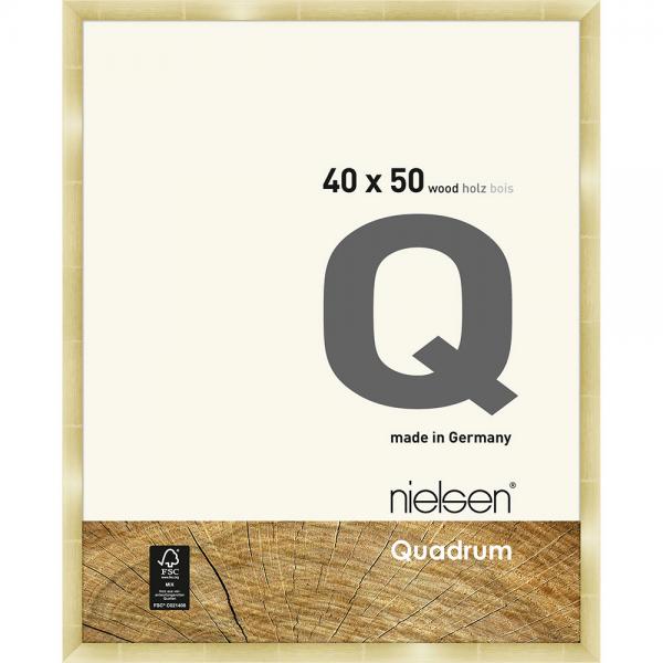 Holz Bilderrahmen Quadrum 40x50 cm | Gold | Normalglas