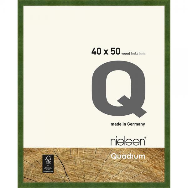 Holz Bilderrahmen Quadrum 40x50 cm | Grün | Normalglas