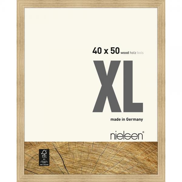 Holz Bilderrahmen XL 40x50 cm | Eiche Natur | Normalglas