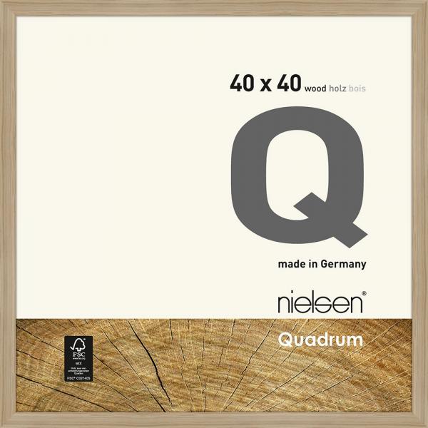 Holz Bilderrahmen Quadrum 40x40 cm | Eiche Natur | Normalglas