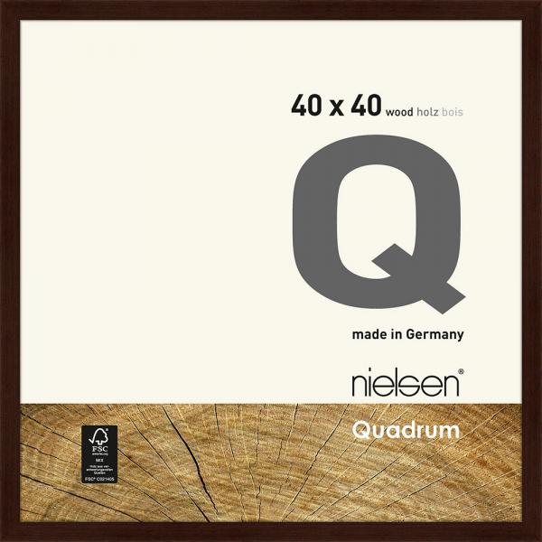 Holz Bilderrahmen Quadrum 40x40 cm | Wenge | Normalglas