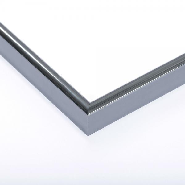 Alu Bilderrahmen Profil R 70x70 cm | platin glänzend | Normalglas