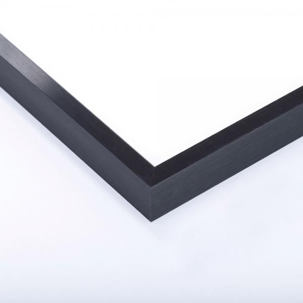 Alu Bilderrahmen Profil K 21x29,7 cm (A4) | schwarz | Normalglas