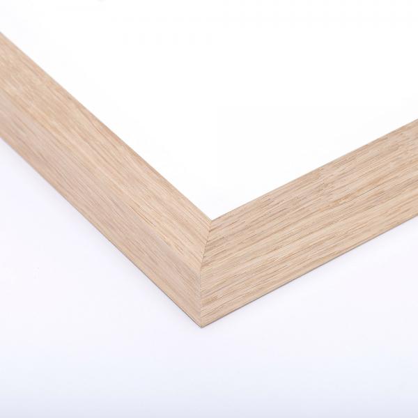 Holz Bilderrahmen aus Buche, Ahorn, Eiche & Walnuss 50x65 cm | Eiche natur | Normalglas