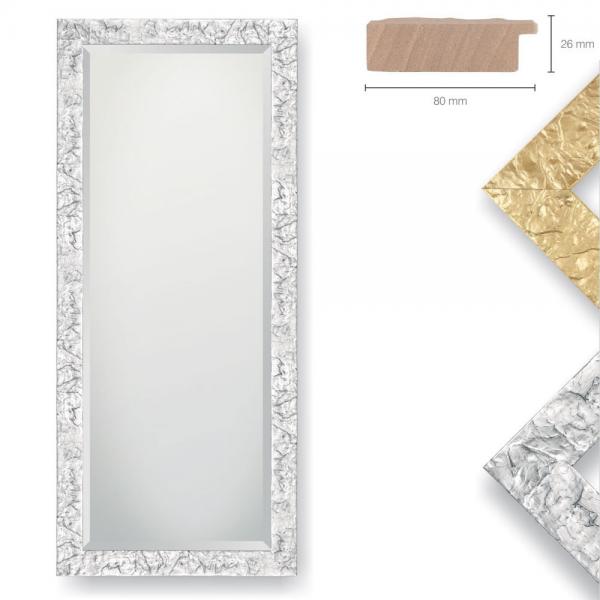 Holz Wandspiegel Davinio 50x70 cm | Gold | Spiegel mit Facettenschliff