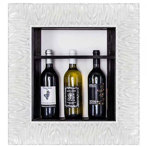 Bilderrahmen für Weinflaschen Sizilien 30x40 cm | Weiß
