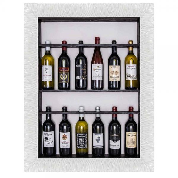 Bilderrahmen für Weinflaschen Sizilien 60x80 cm | Weiß