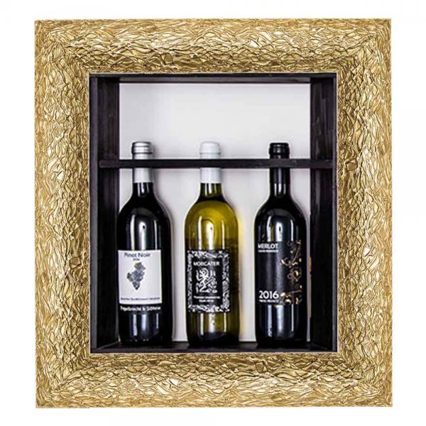 Bilderrahmen für Weinflaschen Kalabrien 30x40 cm | Gold