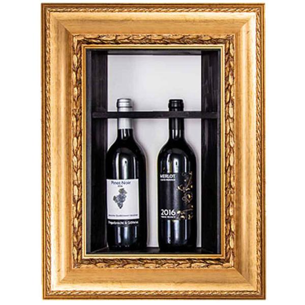 Bilderrahmen für Weinflaschen Toskana 20x40 cm | Gold