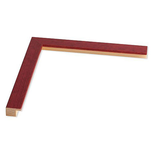 Holz Bilderrahmen Cedrella 70x100 | rot gebeizt | Normalglas