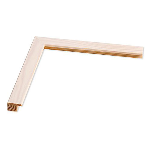 Holz Bilderrahmen Cedrella 50x65 | weiss auf roh | Normalglas
