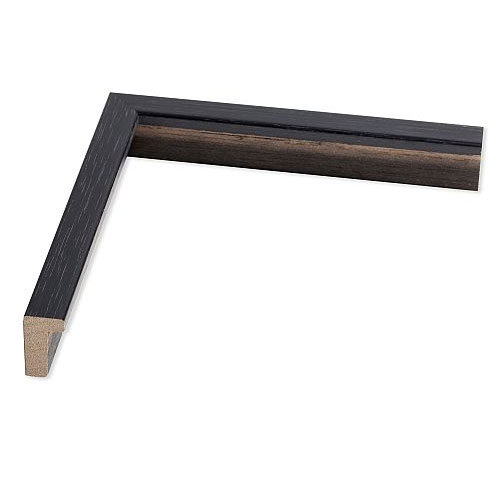 Holz-Bilderrahmen Sirius 30x30 | natur schwarz, patiniert | Normalglas