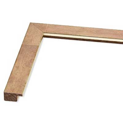 Holz Bilderrahmen Auriga 50x65 | elfenbein meliert, Kamte platin | Normalglas