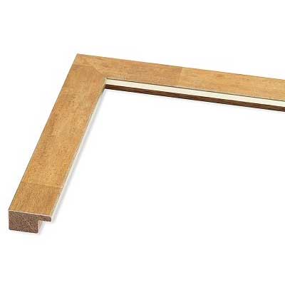 Holz Bilderrahmen Auriga 20x25 | sand meliert, Kante platin | Normalglas