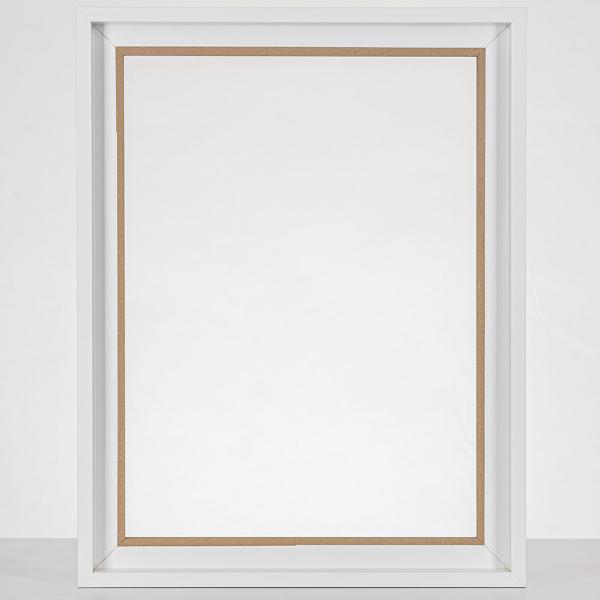 Schattenfugenrahmen Basic (MDF) 70x70 | Weiß | Leerrahmen (ohne Glas und Rückwand)