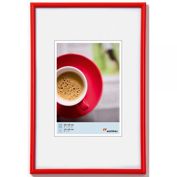 Kunststoff Bilderrahmen Galeria 10x15 cm | rot | Normalglas