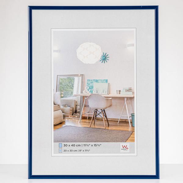 New Lifestyle Kunststoff Bilderrahmen 70x100 cm | Blau | Normalglas