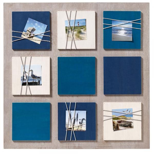 Bilderrahmen Collage La Casa für 6 Bilder 8x8 cm | blau