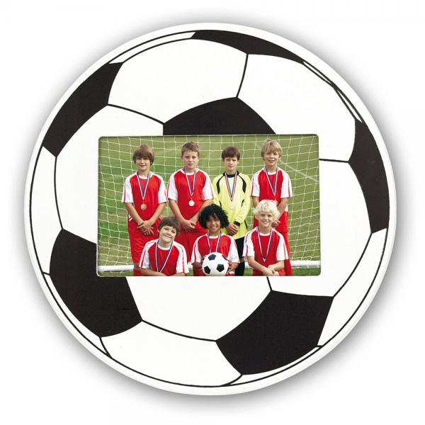 Fotorahmen Fußball Vertikal 10x15 cm | Schwarz-Weiß | Kunstglas